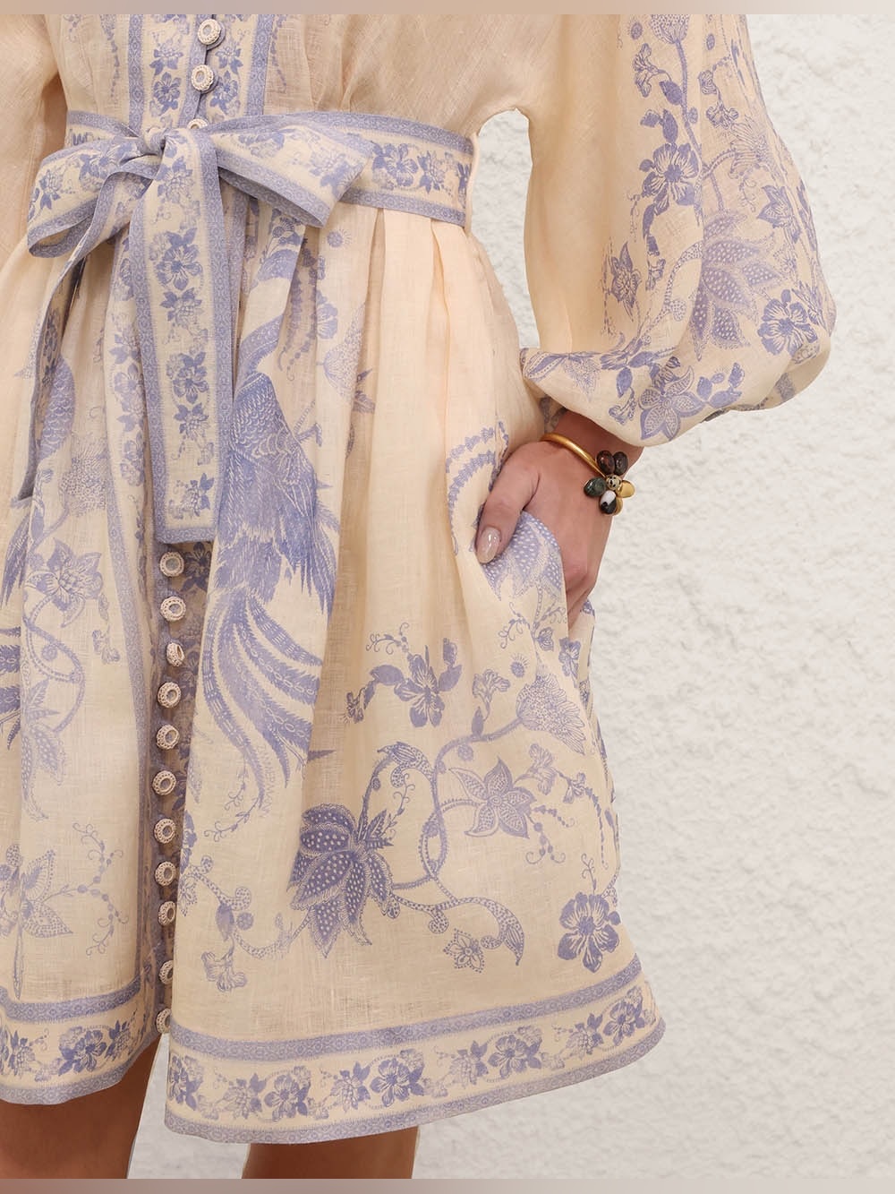 Zimmermann / Indra Plunge Mini Dress (FINAL SALE) - Picture 3 of 8